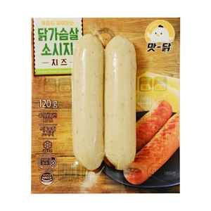푸드원 닭가슴살 소세지 치즈맛 120g Ⅹ 10봉 / 총 1.2kg